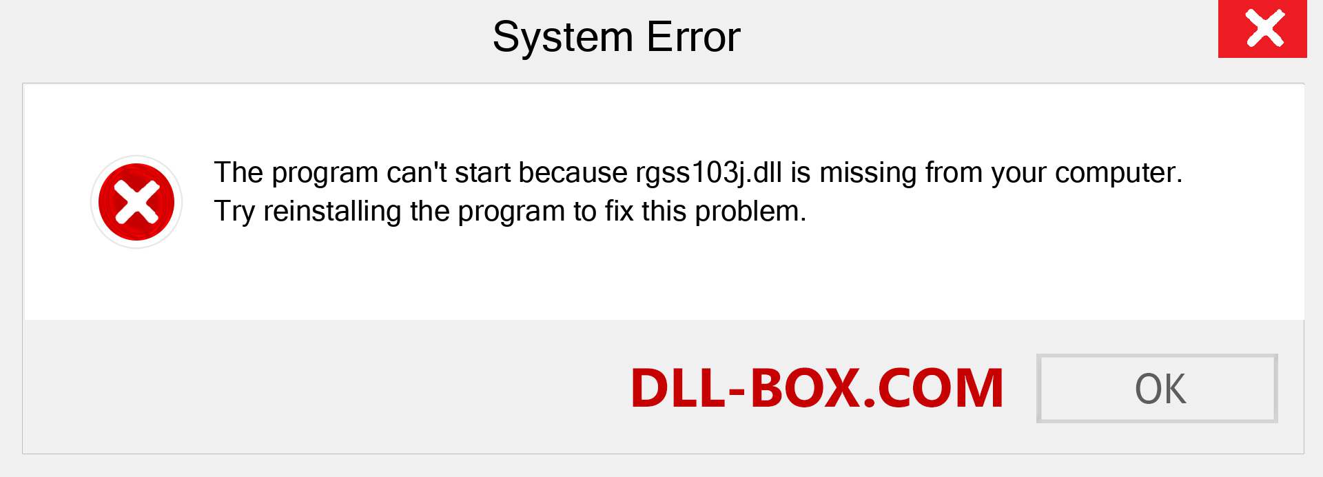  rgss103j.dll file is missing?. Download for Windows 7, 8, 10 - Fix  rgss103j dll Missing Error on Windows, photos, images